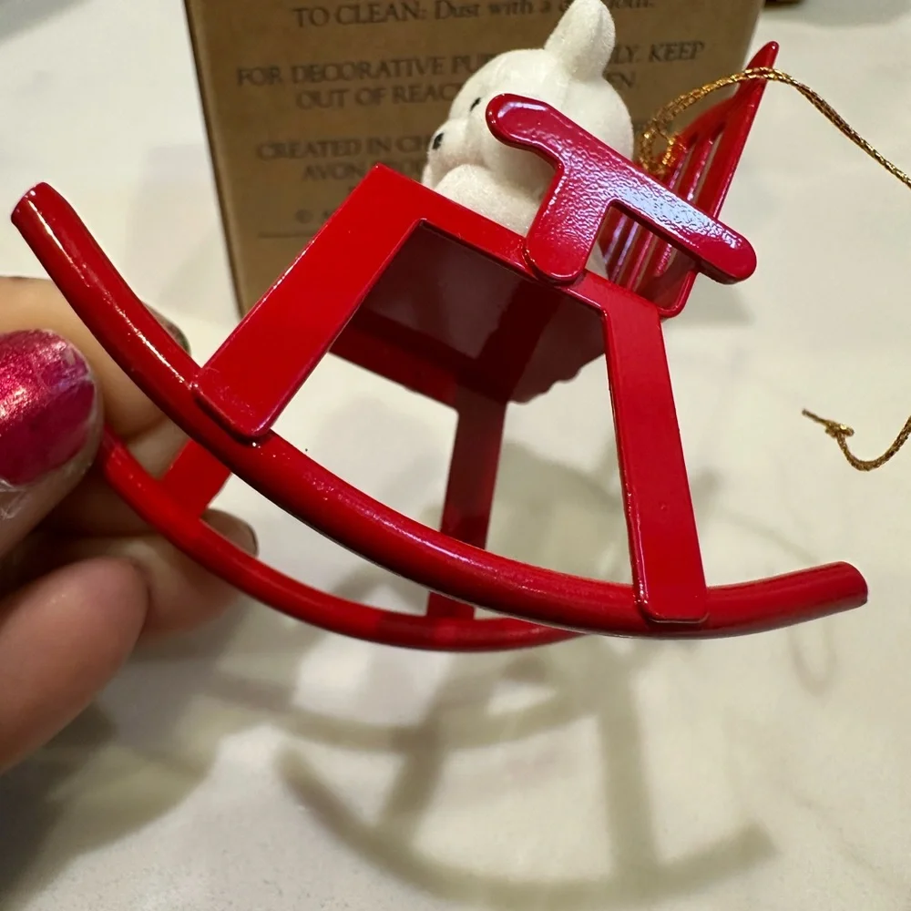 TEDDY BEAR COLLECTION ORNAMENT TEDDY IN ROCKER - Picture 5 of 16